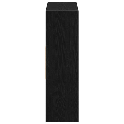 vidaXL Book Cabinet Black Oak 97.5x29.5x100 cm Engineered Wood