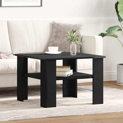vidaXL Coffee Table Black Oak 60 x 60 x 42 cm Engineered Wood