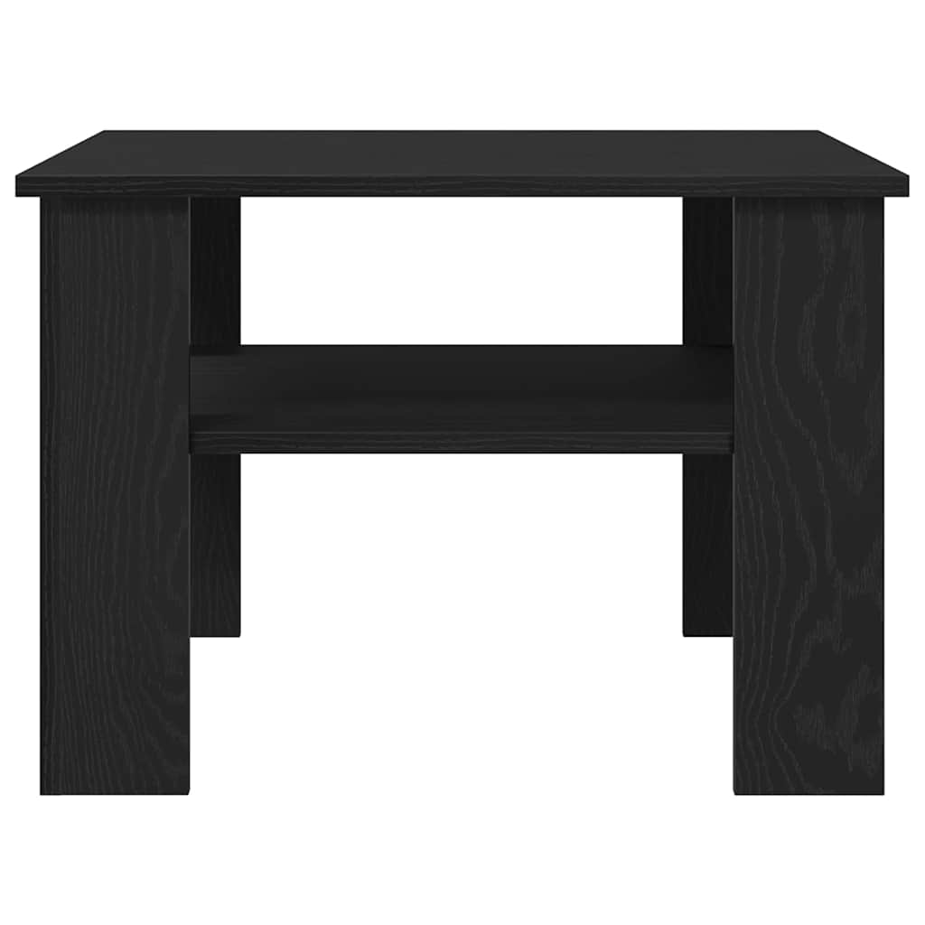 vidaXL Coffee Table Black Oak 60 x 60 x 42 cm Engineered Wood