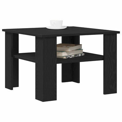 vidaXL Coffee Table Black Oak 60 x 60 x 42 cm Engineered Wood