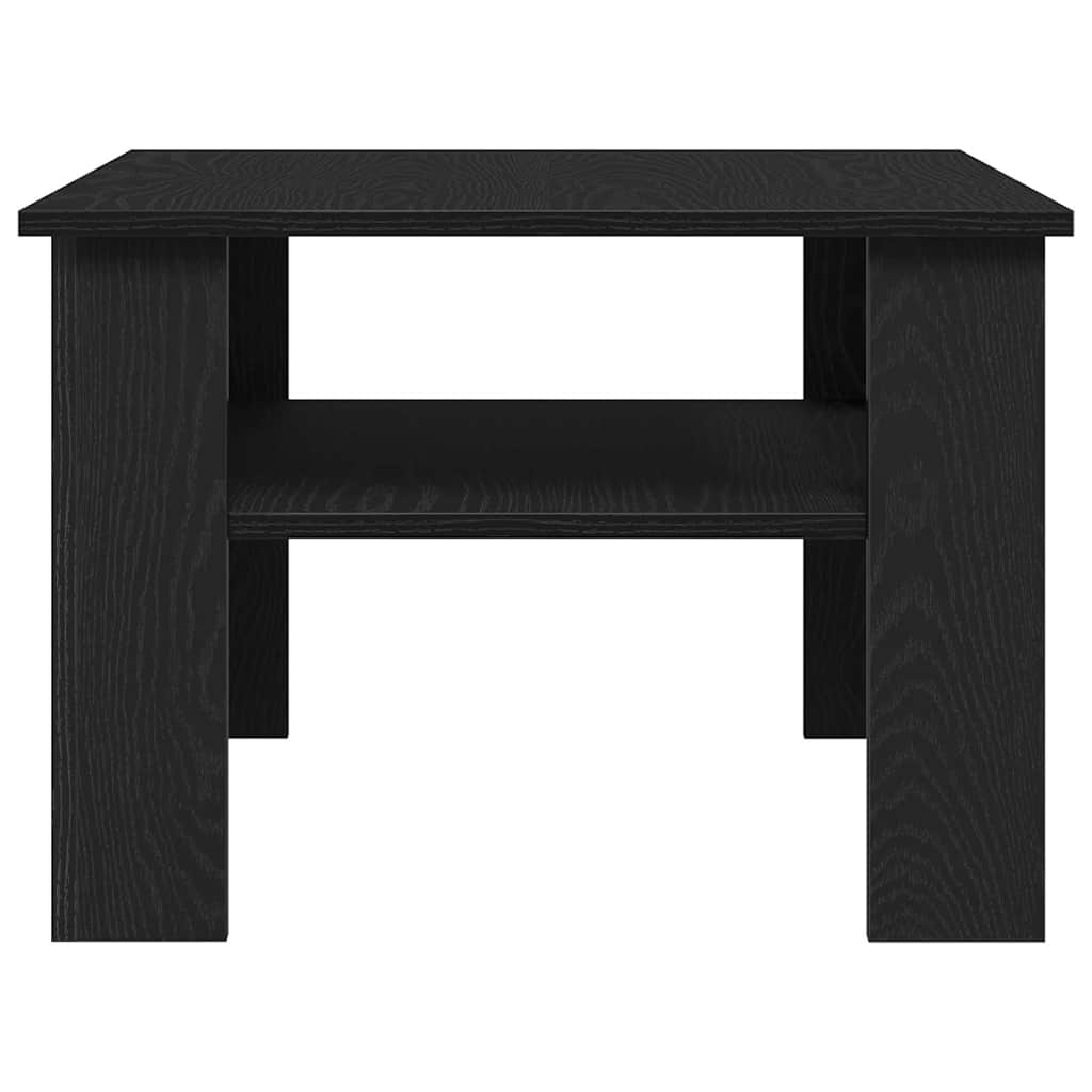 vidaXL Coffee Table Black Oak 60 x 60 x 42 cm Engineered Wood