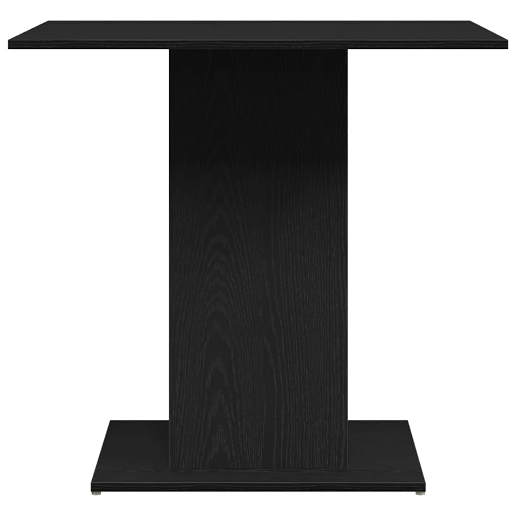 vidaXL Dining Table Black Oak 80x80x75 cm Engineered Wood