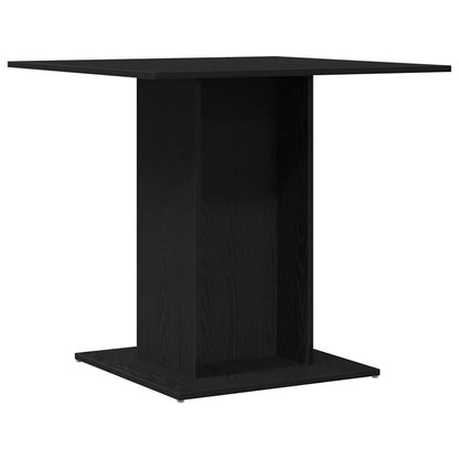 vidaXL Dining Table Black Oak 80x80x75 cm Engineered Wood