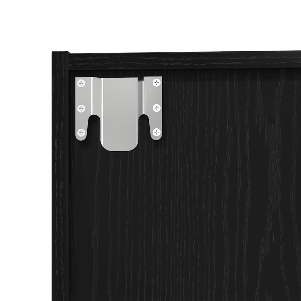 vidaXL Book Cabinet Black Oak 143 x 30 x 36 cm Engineered Wood
