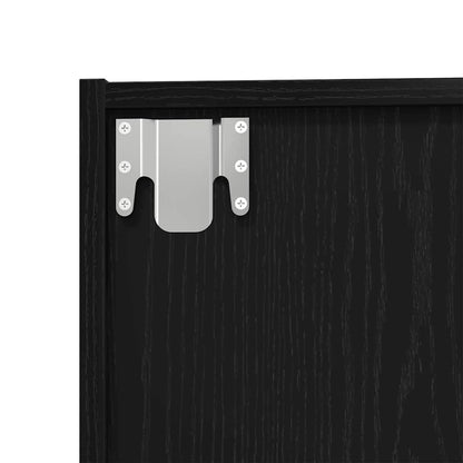 vidaXL Book Cabinet Black Oak 143 x 30 x 36 cm Engineered Wood