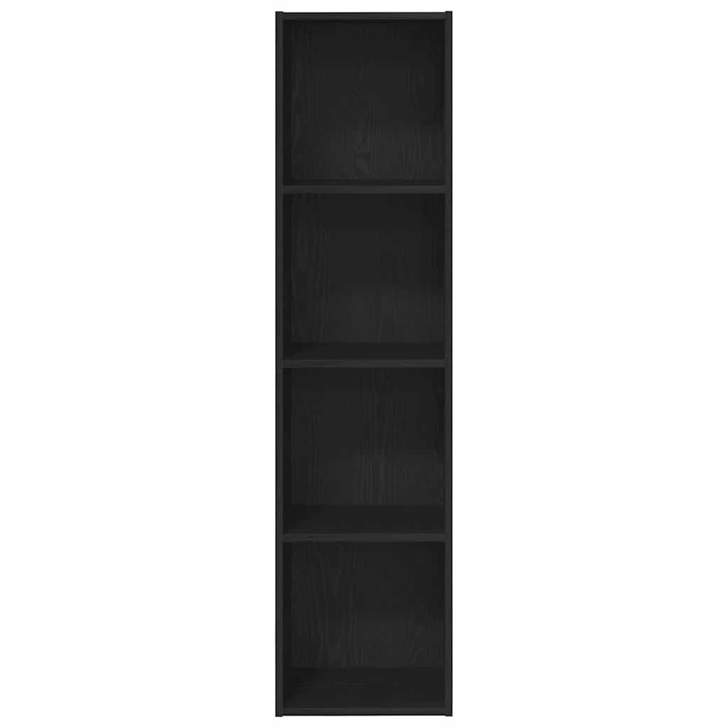 vidaXL Book Cabinet Black Oak 143 x 30 x 36 cm Engineered Wood