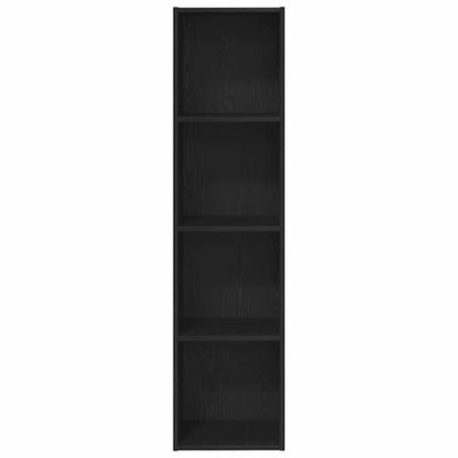 vidaXL Book Cabinet Black Oak 143 x 30 x 36 cm Engineered Wood
