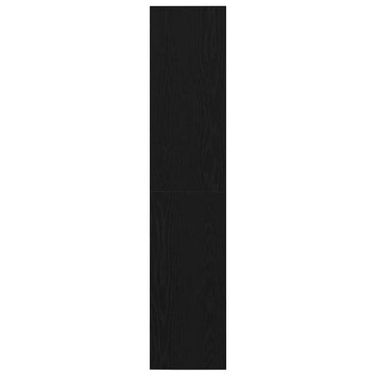 vidaXL Book Cabinet Black Oak 143 x 30 x 36 cm Engineered Wood