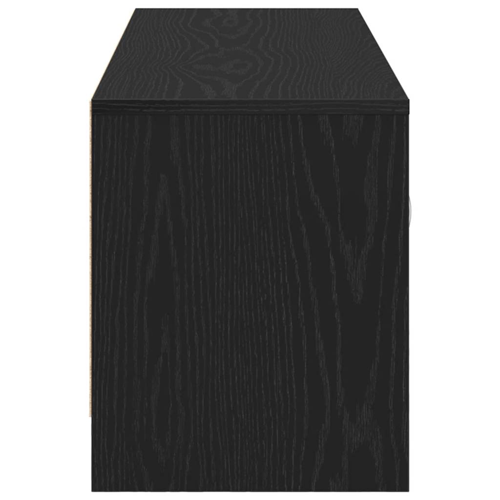 vidaXL TV Cabinet Black Oak 102x30x37.5 cm Engineered Wood