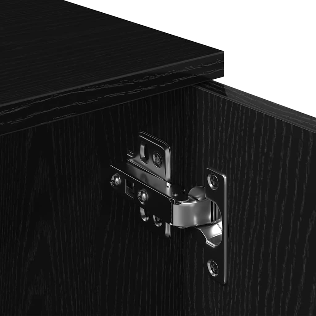 vidaXL TV Cabinet Black Oak 102x30x37.5 cm Engineered Wood