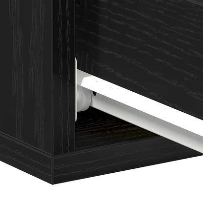 vidaXL Floating Nightstands 2 pcs Black Oak 40x32x15cm Engineered Wood