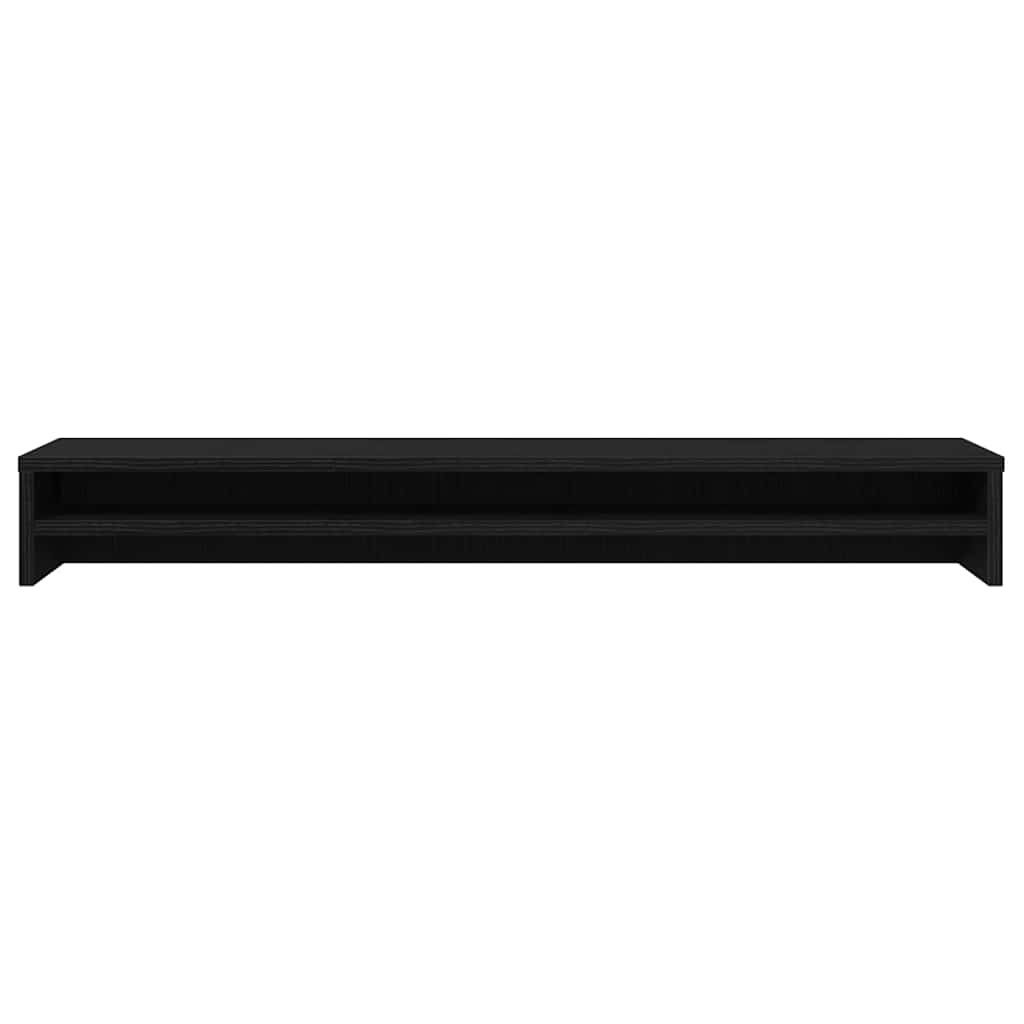 vidaXL Monitor Stand Black Oak 100x24x13 cm Engineered Wood