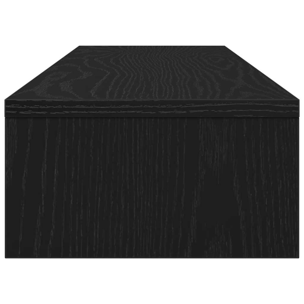 vidaXL Monitor Stand Black Oak 100x24x13 cm Engineered Wood