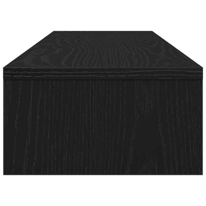 vidaXL Monitor Stand Black Oak 100x24x13 cm Engineered Wood