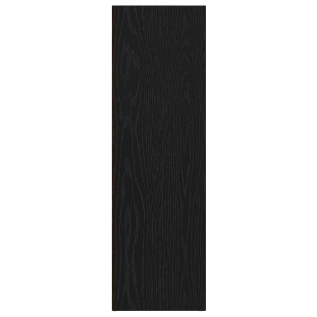 vidaXL Book Cabinet Black Oak 66x30x98 cm Engineered Wood