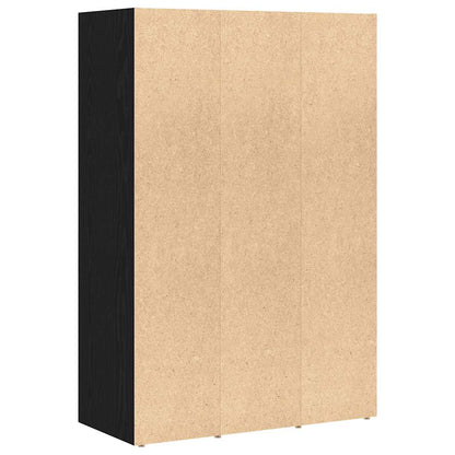 vidaXL Book Cabinet Black Oak 66x30x98 cm Engineered Wood