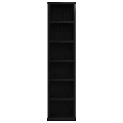 vidaXL CD Cabinet Black Oak 21x20x88 cm Engineered Wood