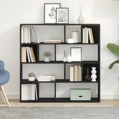 vidaXL Book Cabinet/Room Divider Black Oak 105x24x102 cm
