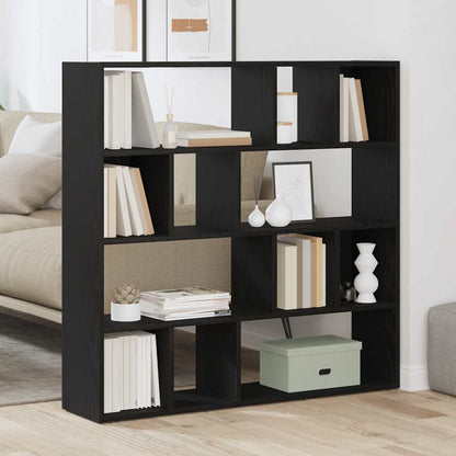 vidaXL Book Cabinet/Room Divider Black Oak 105x24x102 cm
