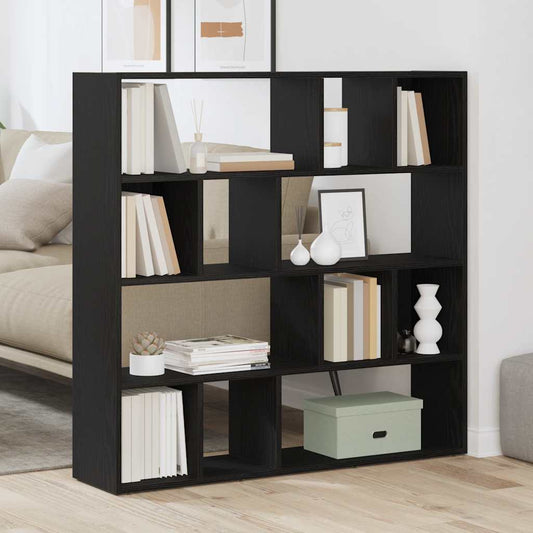 vidaXL Book Cabinet/Room Divider Black Oak 105x24x102 cm