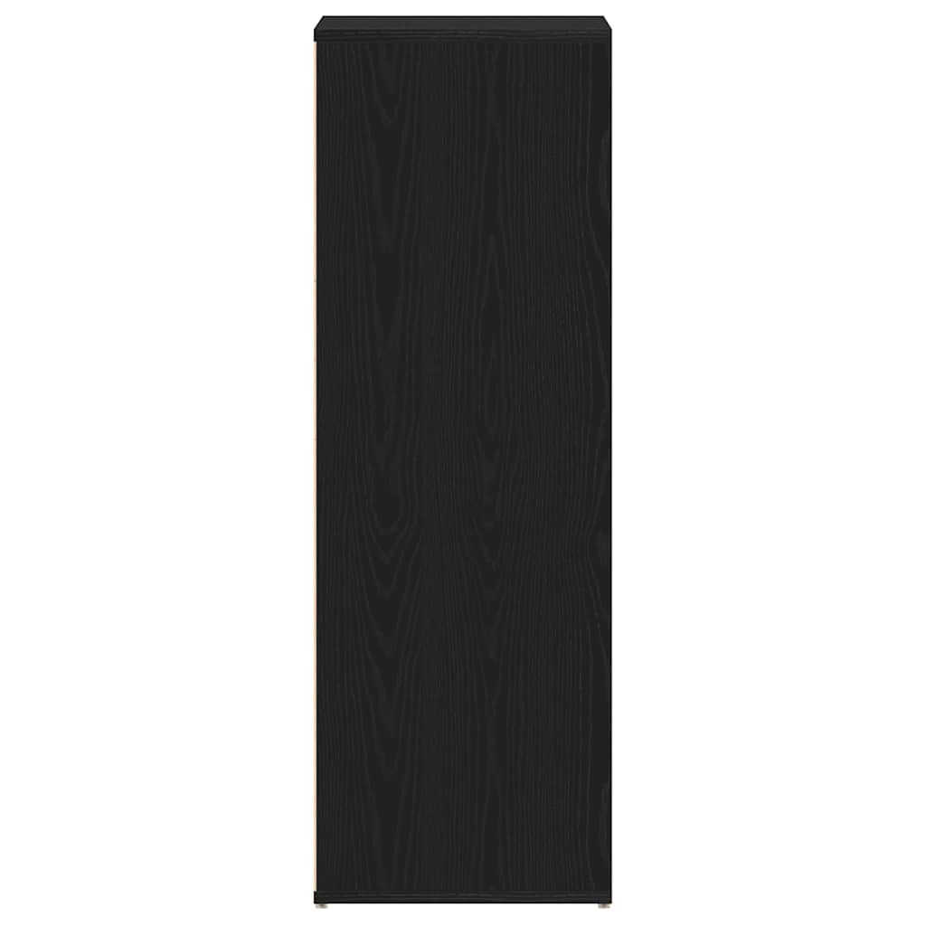 vidaXL Shoe Rack Black Oak 54x34x100.5 cm Engineered Wood