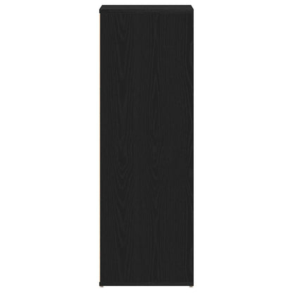 vidaXL Shoe Rack Black Oak 54x34x100.5 cm Engineered Wood