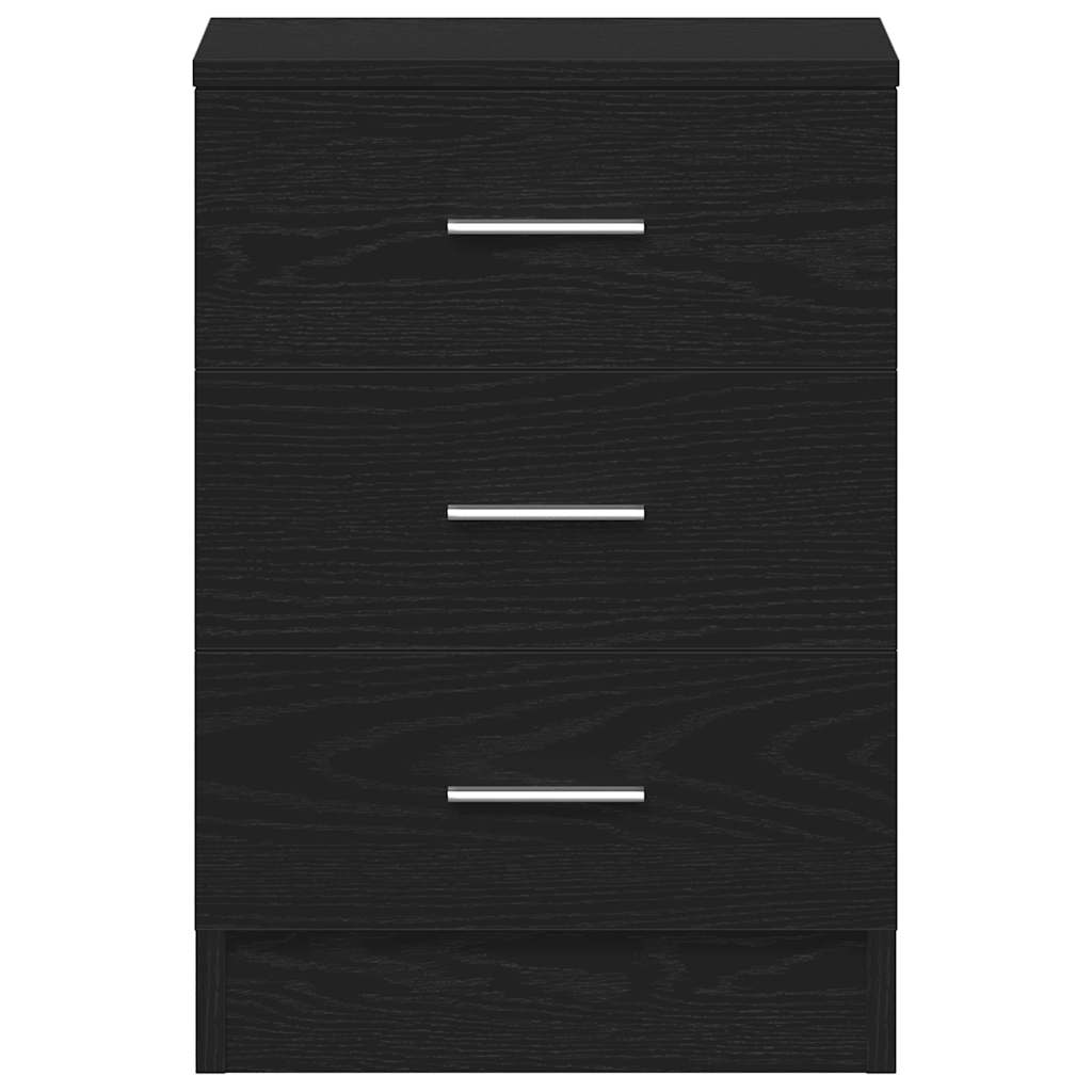 vidaXL Bedside Cabinets 2 pcs Black Oak 38x35x55 cm Engineered Wood