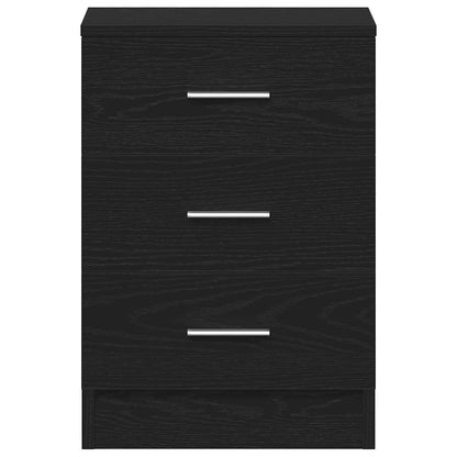 vidaXL Bedside Cabinets 2 pcs Black Oak 38x35x55 cm Engineered Wood