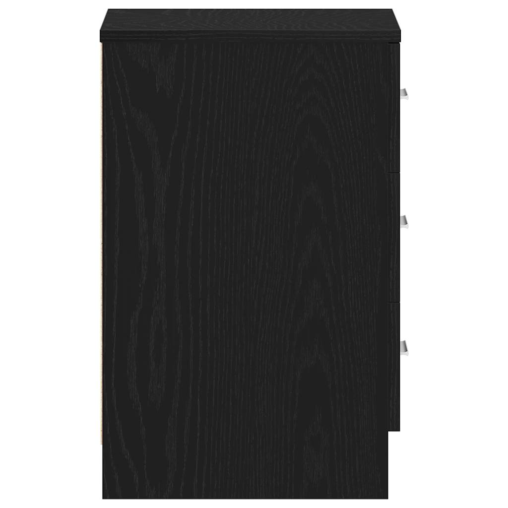 vidaXL Bedside Cabinets 2 pcs Black Oak 38x35x55 cm Engineered Wood