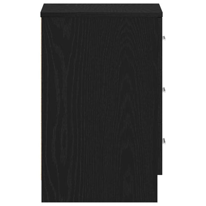 vidaXL Bedside Cabinets 2 pcs Black Oak 38x35x55 cm Engineered Wood