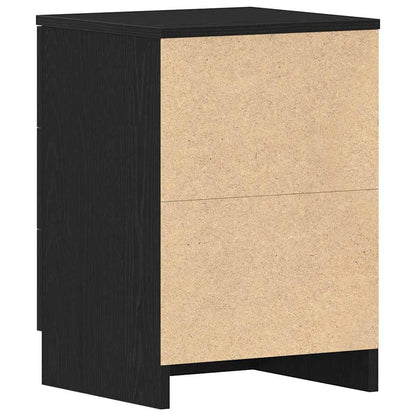 vidaXL Bedside Cabinets 2 pcs Black Oak 38x35x55 cm Engineered Wood