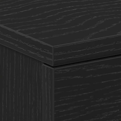 vidaXL Bedside Cabinets 2 pcs Black Oak 38x35x55 cm Engineered Wood