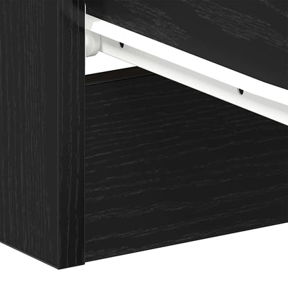 vidaXL Bedside Cabinets 2 pcs Black Oak 38x35x55 cm Engineered Wood