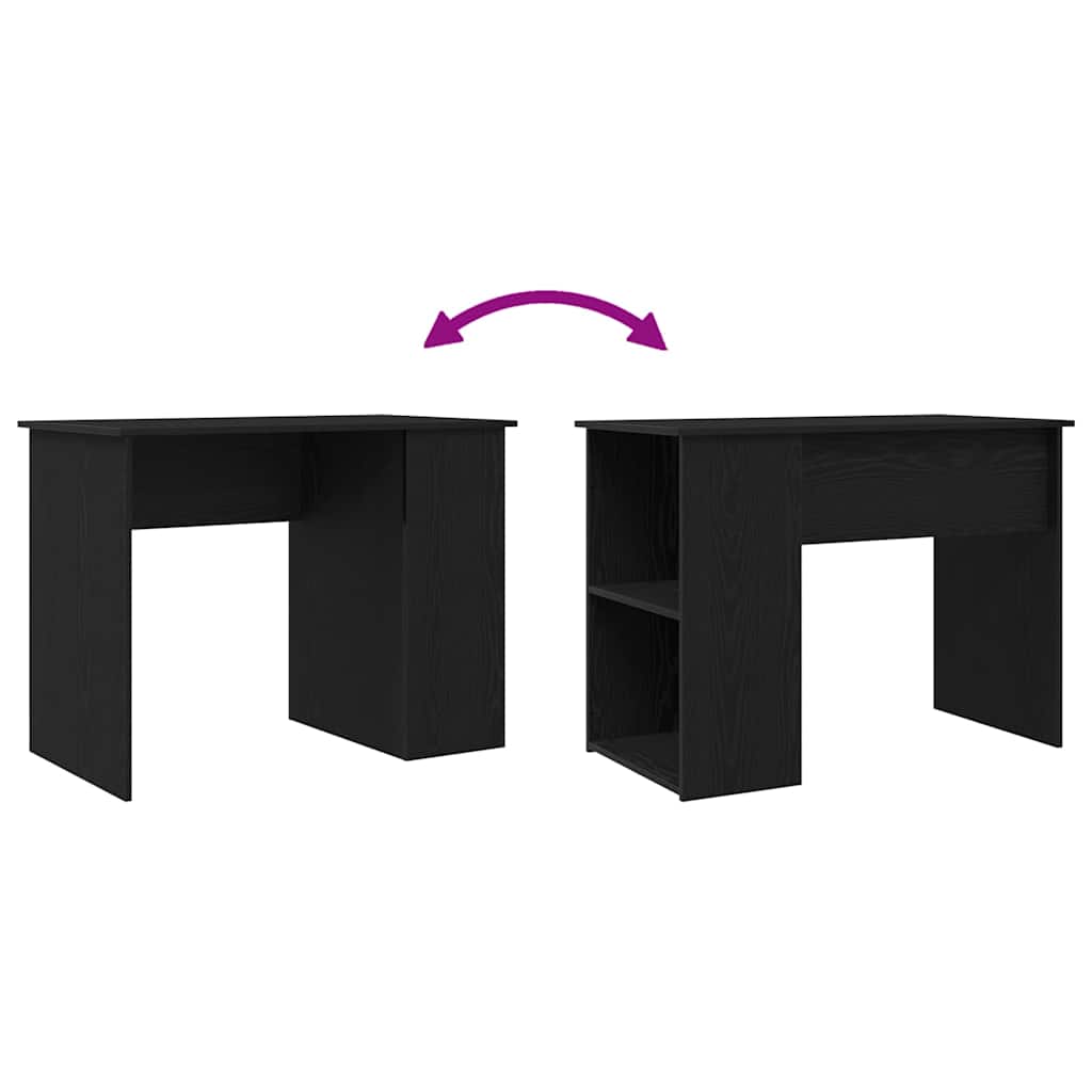 vidaXL Desk Black Oak 100x55x75 cm Engineered Wood