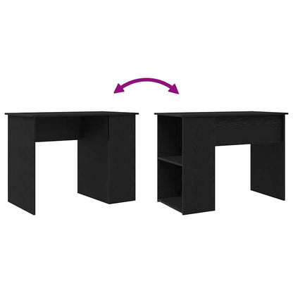 vidaXL Desk Black Oak 100x55x75 cm Engineered Wood