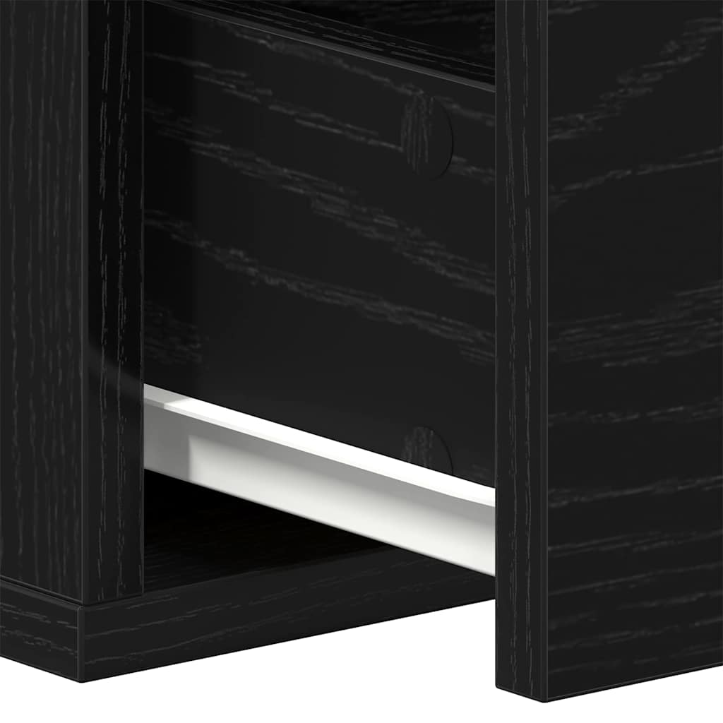 vidaXL Wall Cabinet Black Oak 60 x 26 x 18.5 cm Engineered Wood