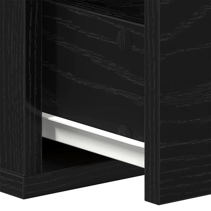 vidaXL Wall Cabinet Black Oak 60 x 26 x 18.5 cm Engineered Wood