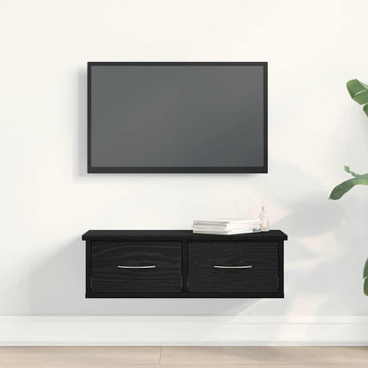 vidaXL Wall Cabinet Black Oak 60 x 26 x 18.5 cm Engineered Wood