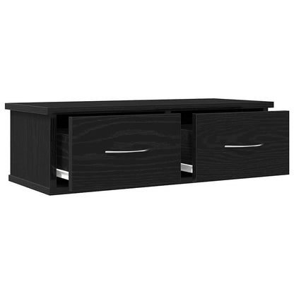 vidaXL Wall Cabinet Black Oak 60 x 26 x 18.5 cm Engineered Wood