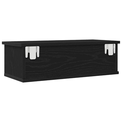 vidaXL Wall Cabinet Black Oak 60 x 26 x 18.5 cm Engineered Wood