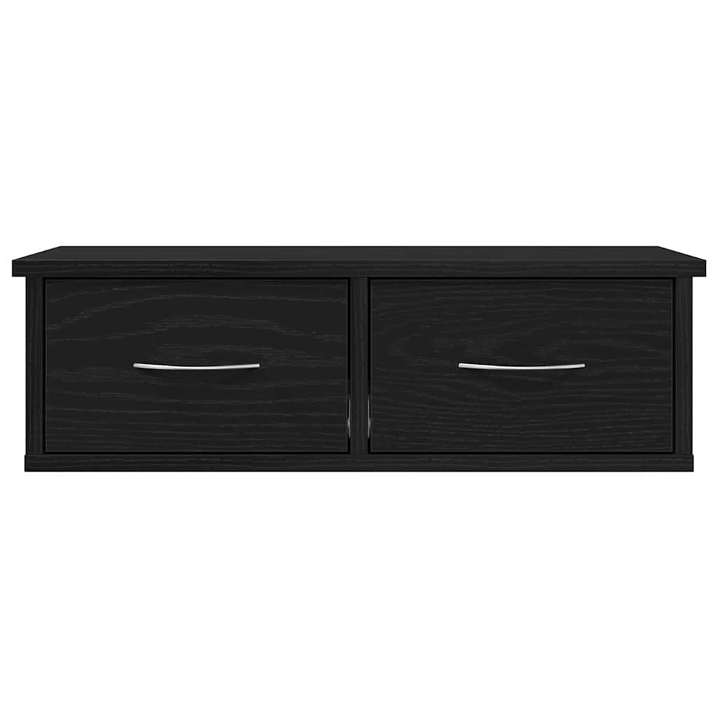 vidaXL Wall Cabinet Black Oak 60 x 26 x 18.5 cm Engineered Wood