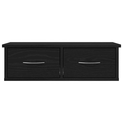 vidaXL Wall Cabinet Black Oak 60 x 26 x 18.5 cm Engineered Wood
