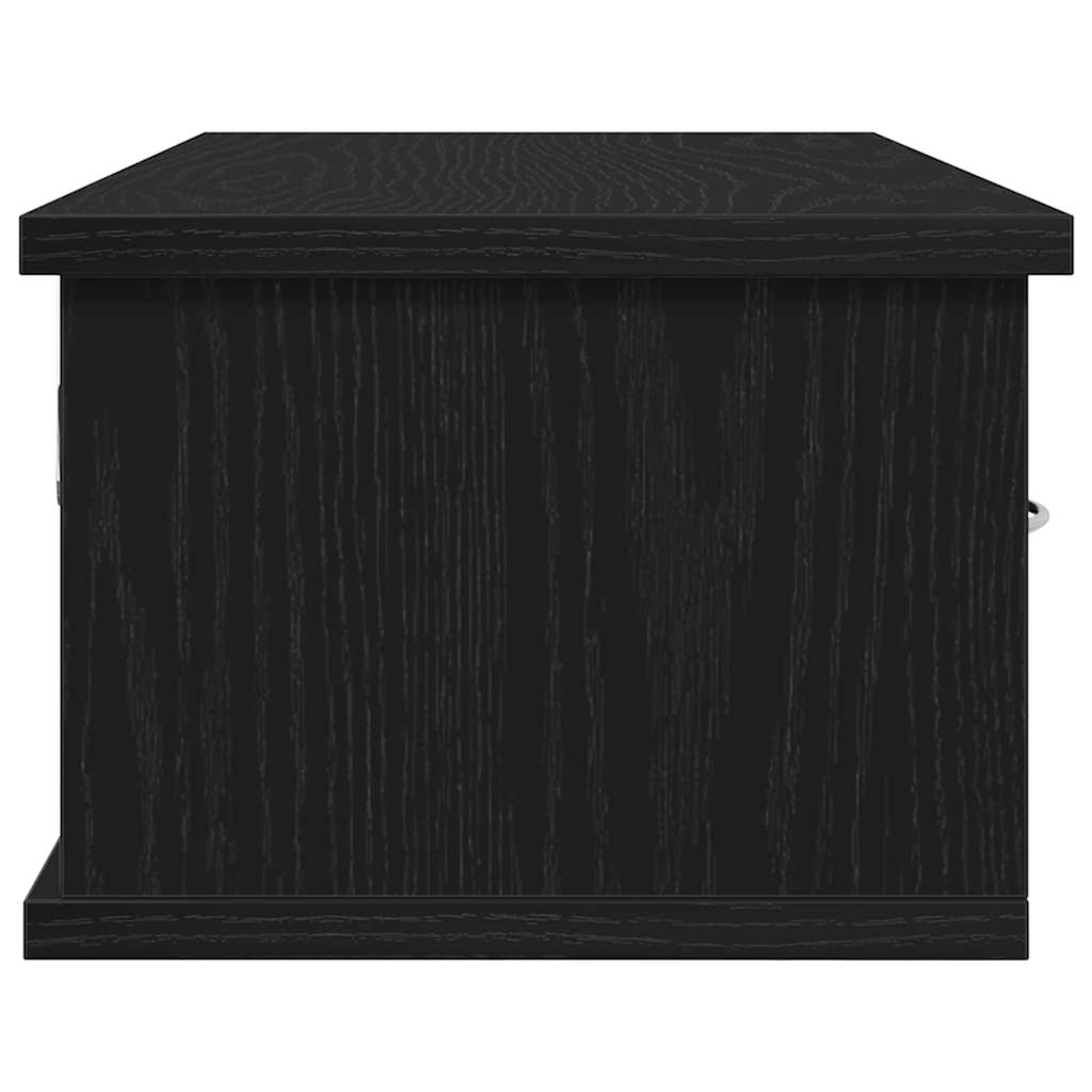 vidaXL Wall Cabinet Black Oak 60 x 26 x 18.5 cm Engineered Wood