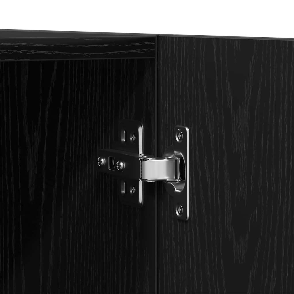 vidaXL Wardrobe Black Oak 90 x 52 x 200 cm Engineered Wood