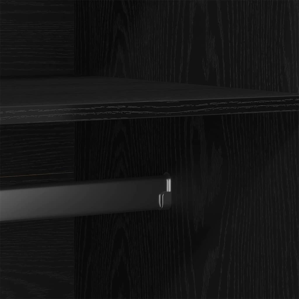 vidaXL Wardrobe Black Oak 90 x 52 x 200 cm Engineered Wood