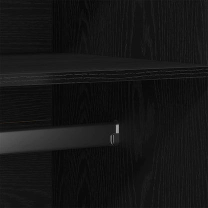 vidaXL Wardrobe Black Oak 90 x 52 x 200 cm Engineered Wood