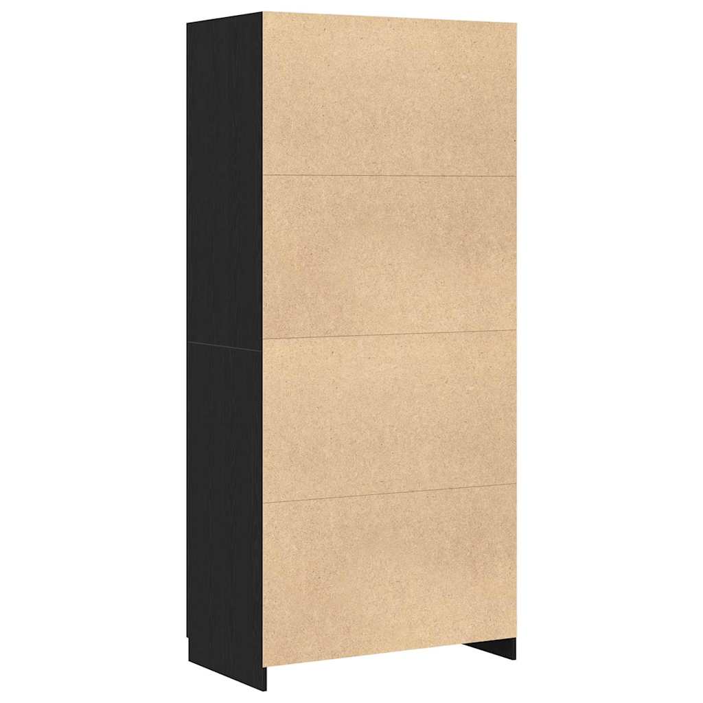 vidaXL Wardrobe Black Oak 90 x 52 x 200 cm Engineered Wood