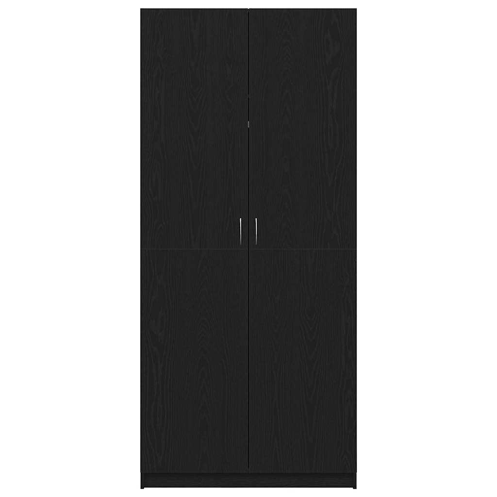vidaXL Wardrobe Black Oak 90 x 52 x 200 cm Engineered Wood