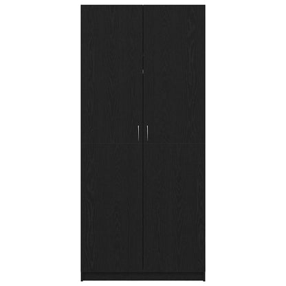 vidaXL Wardrobe Black Oak 90 x 52 x 200 cm Engineered Wood