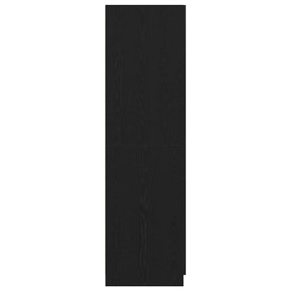 vidaXL Wardrobe with Drawer Black Oak 80 x 52 x 180 cm Engineered Wood